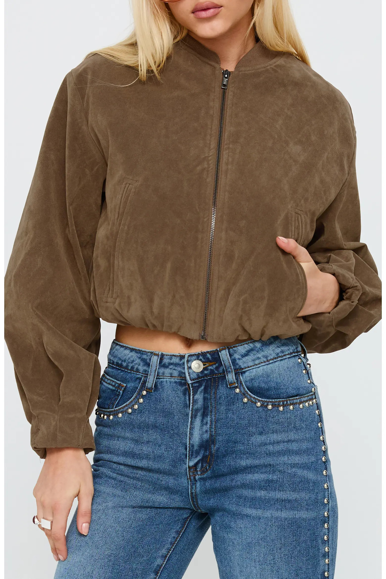 Princess Polly Jessalyn Faux Sude Jacket (Women) | Nordstrom | Nordstrom