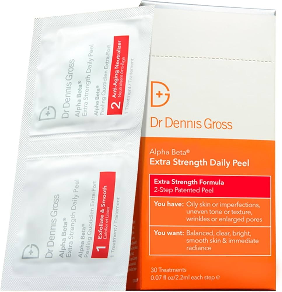 Dr. Dennis Gross Alpha Beta Extra Strength Daily Peel: for Oily Skin, Uneven Tone or Texture, Wri... | Amazon (US)
