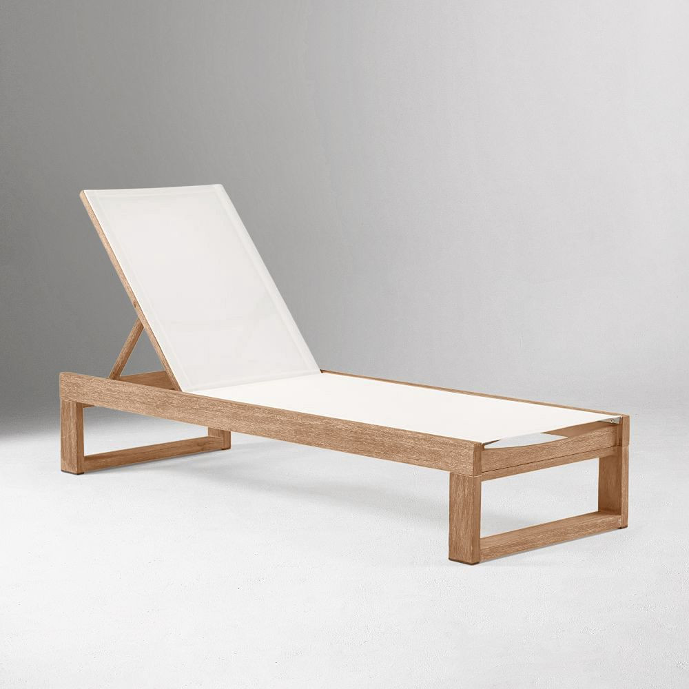 Portside Outdoor Textilene Chaise Lounge | West Elm (US)