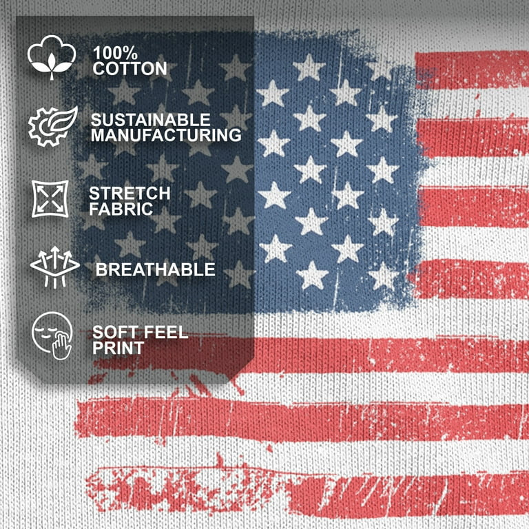 Men's Lost Gods Fourth of July  USA Flag Freedom  Graphic Tee White Small | Walmart (US)