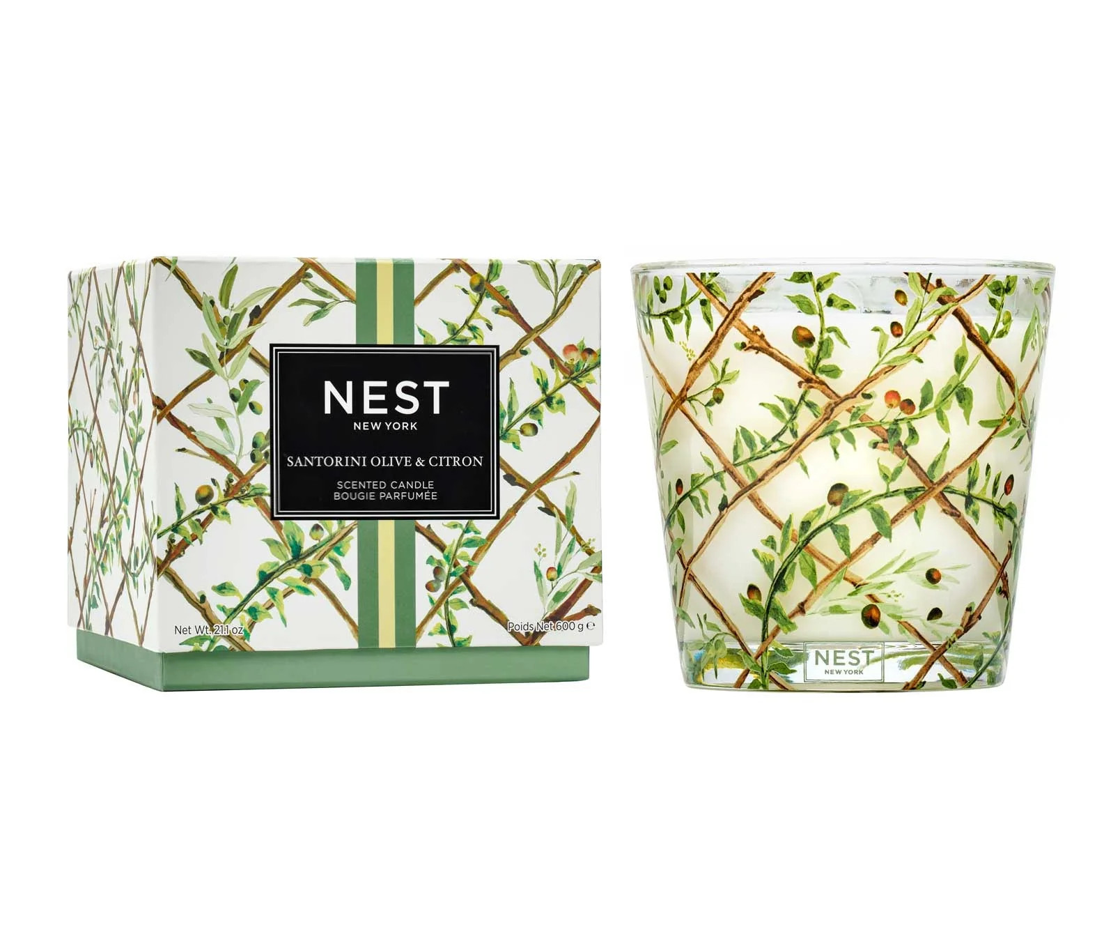 Santorini Olive &amp; Citron Specialty 3-Wick Candle | NEST Fragrances