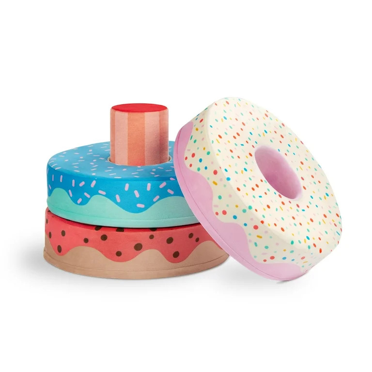 Battat Squishy Stack Donuts Stacking Foam Indoor Toy Donut 4 Piece Set for Ages 12 Months + | Walmart (US)