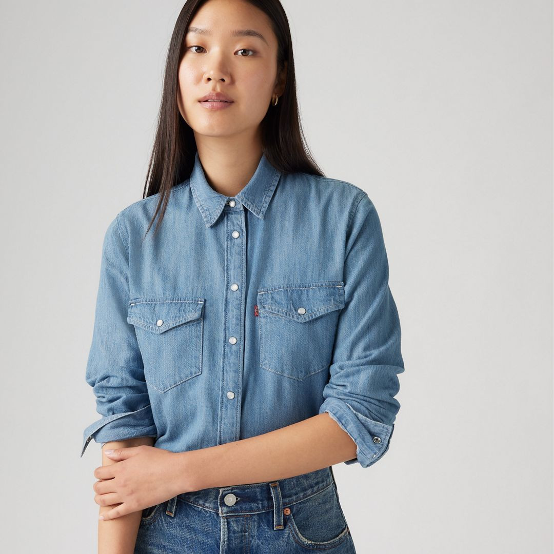 Levi's Iconic Western Linen+ Denim Shirt - Women's S | Levi's US