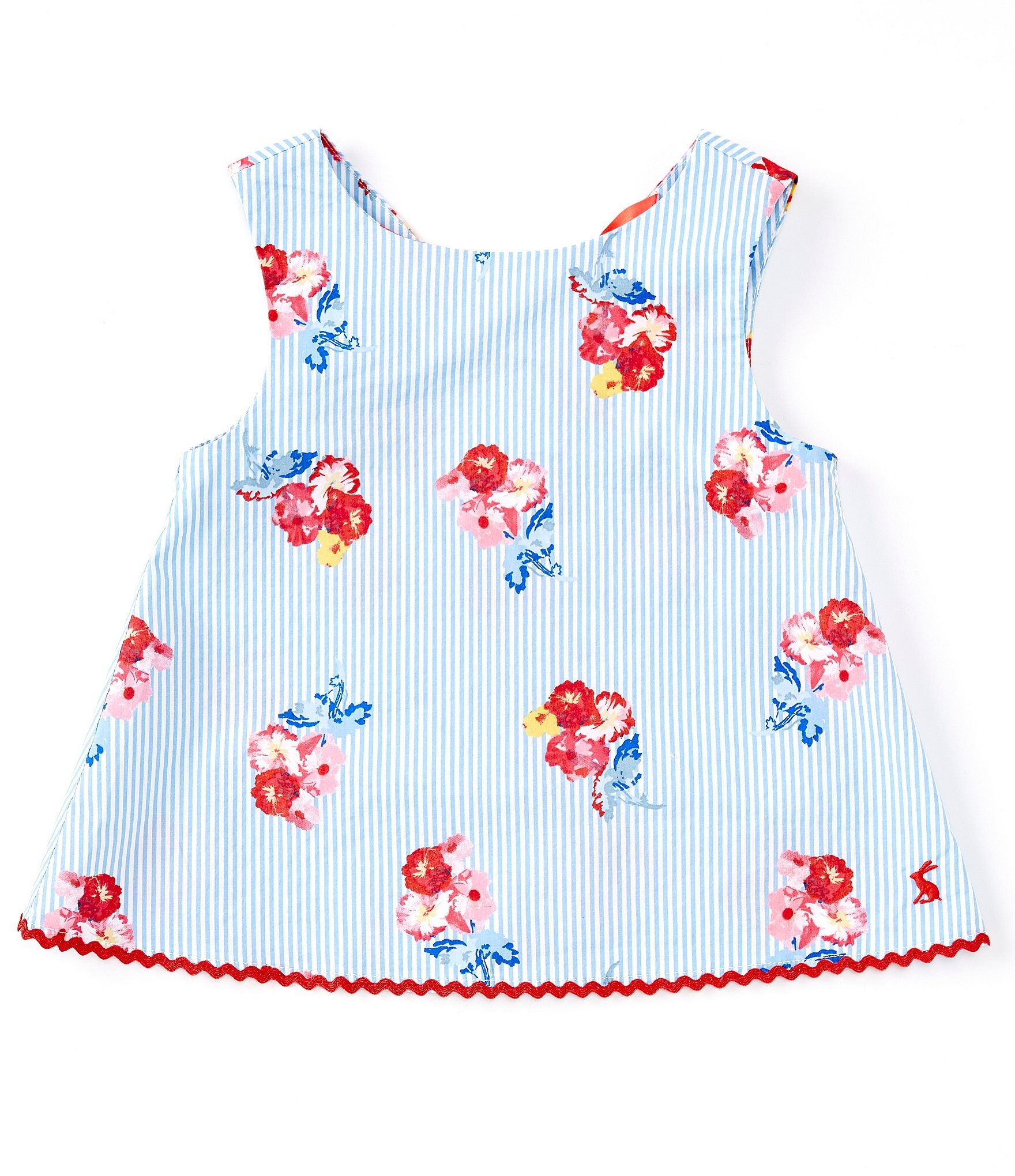 Little Girls 2-6 Carmel Floral/Stripe Tank Top | Dillards