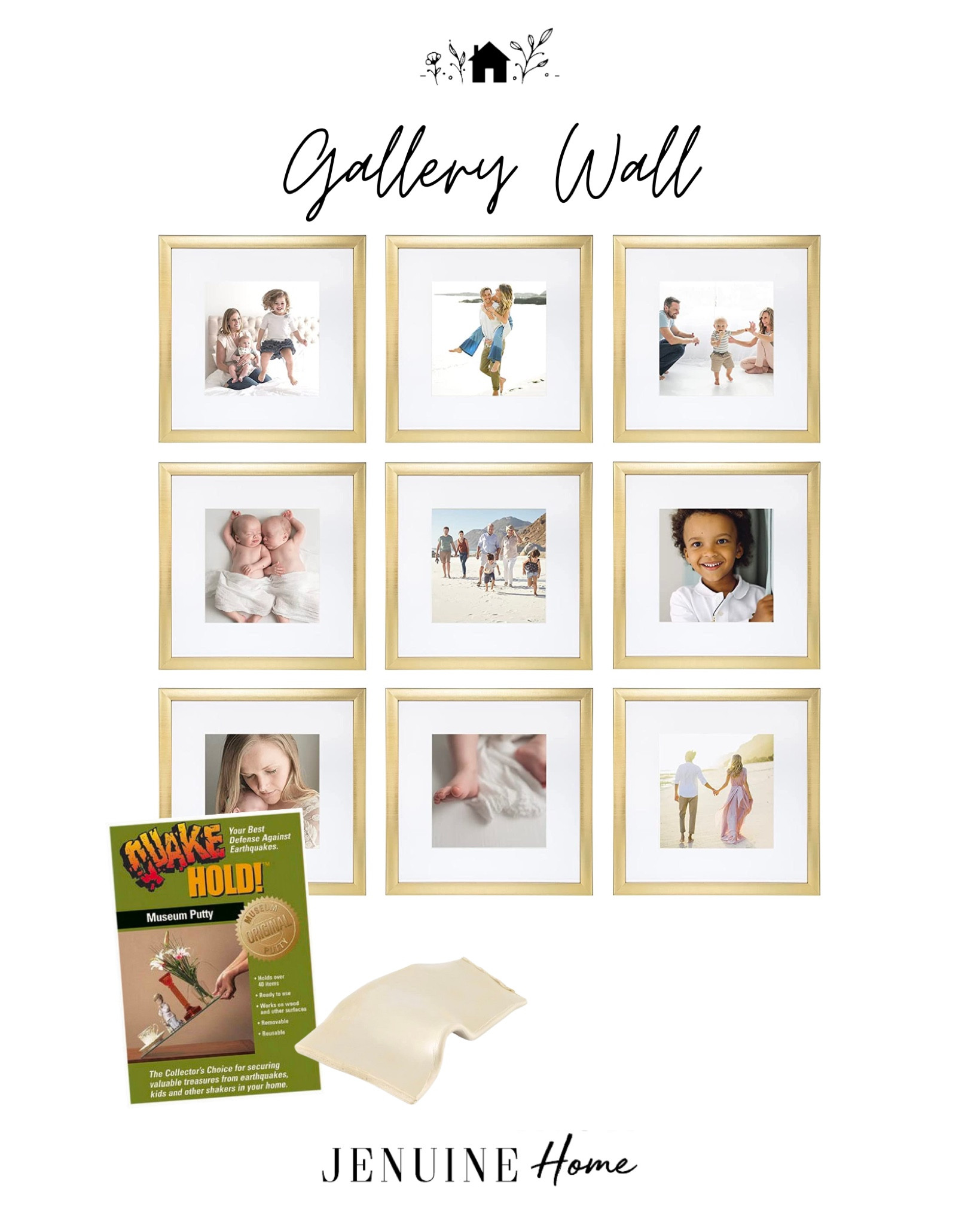 Family photos picture gold frame gallery wall frame with white mat

#LTKstyletip #LTKhome #LTKfamily