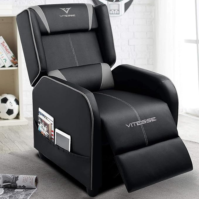 VITESSE Gaming Recliner Chair Racing Style Single PU Leather Sofa Modern Living Room Recliners Er... | Amazon (US)