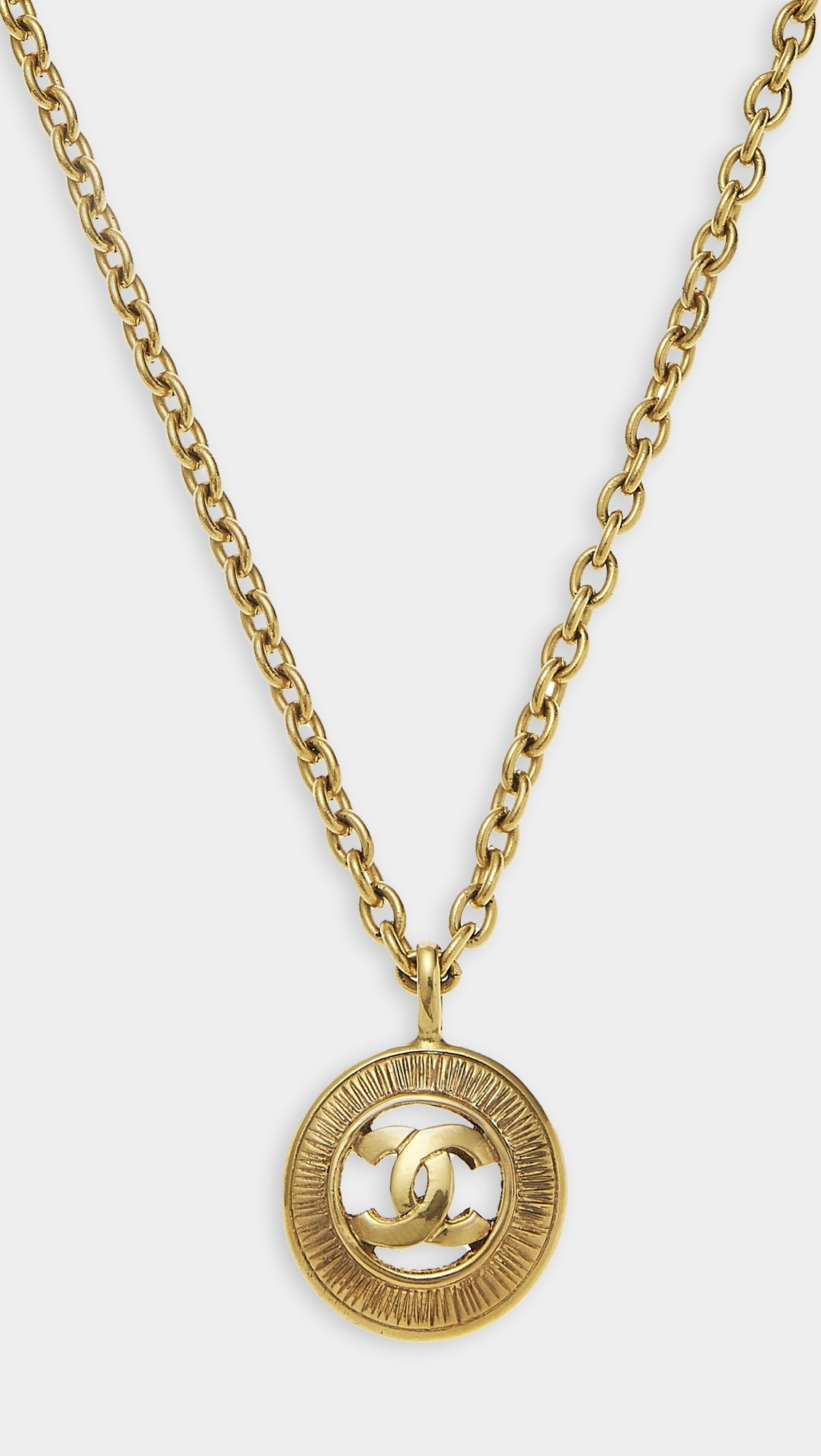 Chanel Gold Sunburst Small Necklace | Shopbop