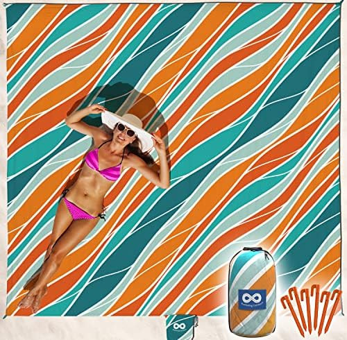 Amazon.com: Everlasting Comfort Lightweight Beach Blanket - No Sand Beach Mat for Up to 4 People ... | Amazon (US)