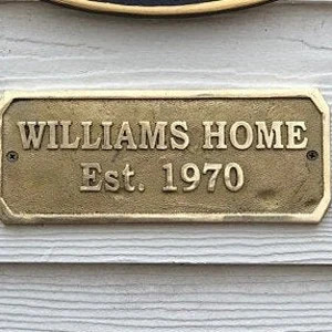 Custom Cast Brass Door Signs & Plaques Customized Size Plaques Custom Name Signs Brass Gold Finis... | Etsy (US)