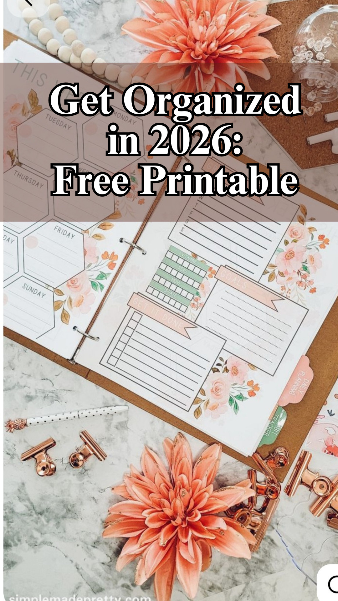 YASSS - if you are looking for the perfect planner, this one can be downloaded and printed every year. Grab it below or at  https://simplemadepretty.com/office-dollar-tree/ #dayplanner #planner #journal  

 #LTKmomlife #LTKmorningroutine