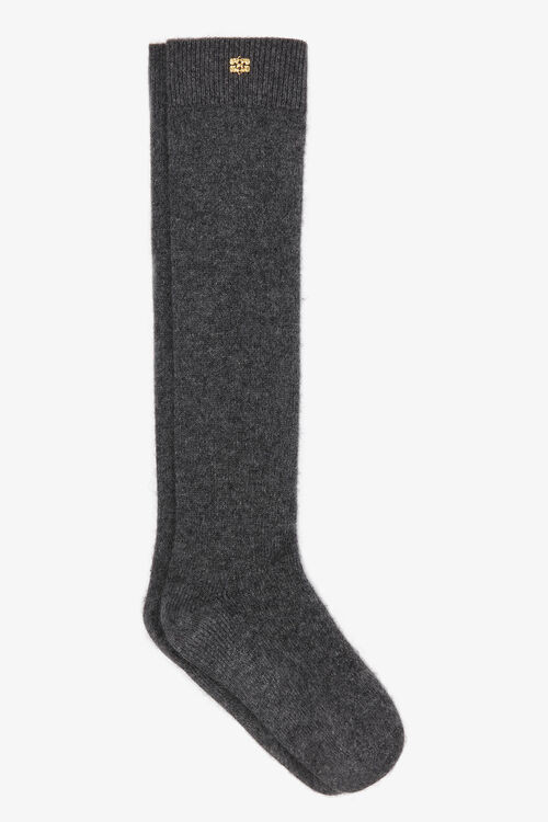 Dark Grey Wool Mix Socks | Ganni