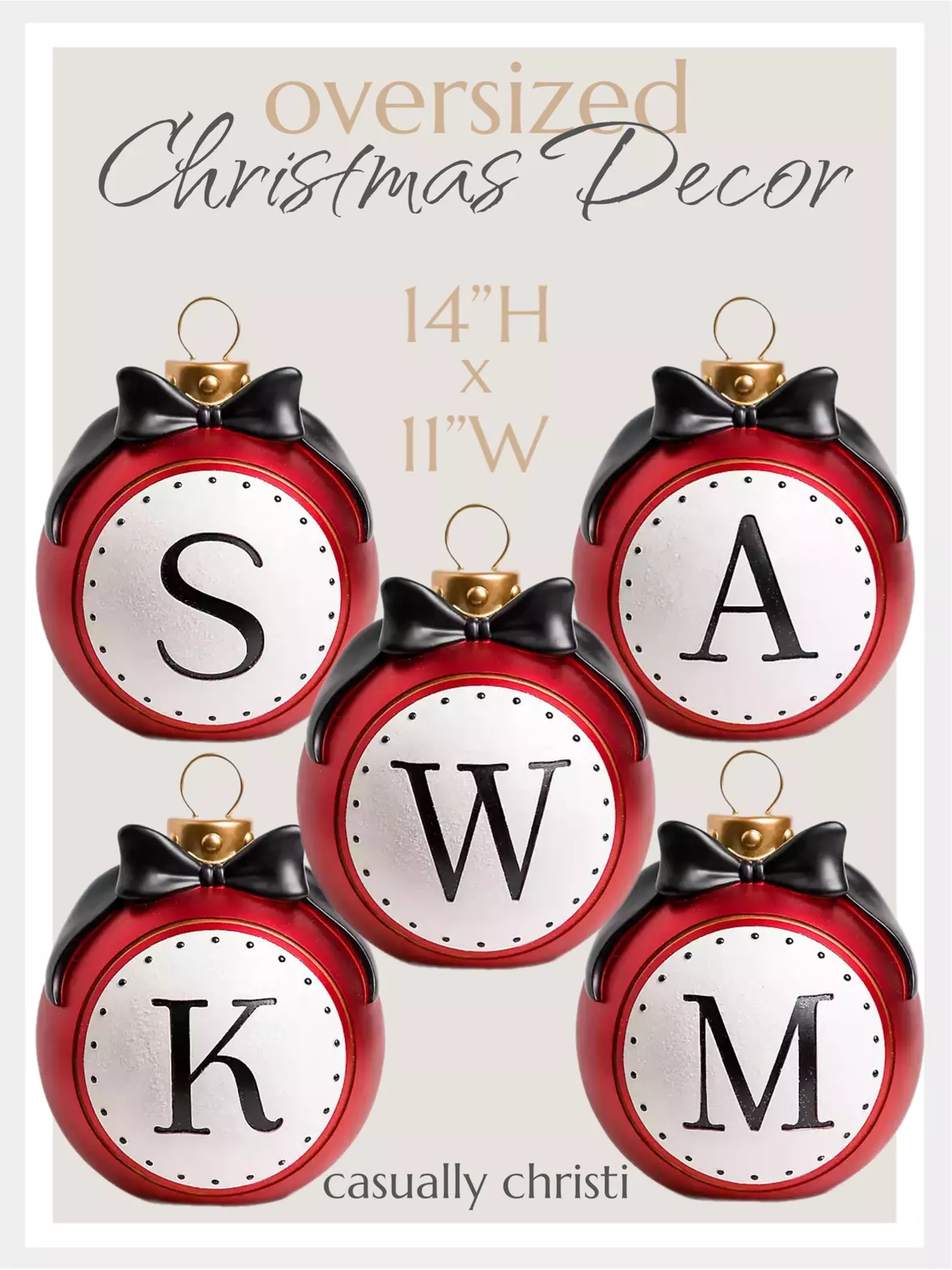 Red S Monogram Christmas … curated on LTK