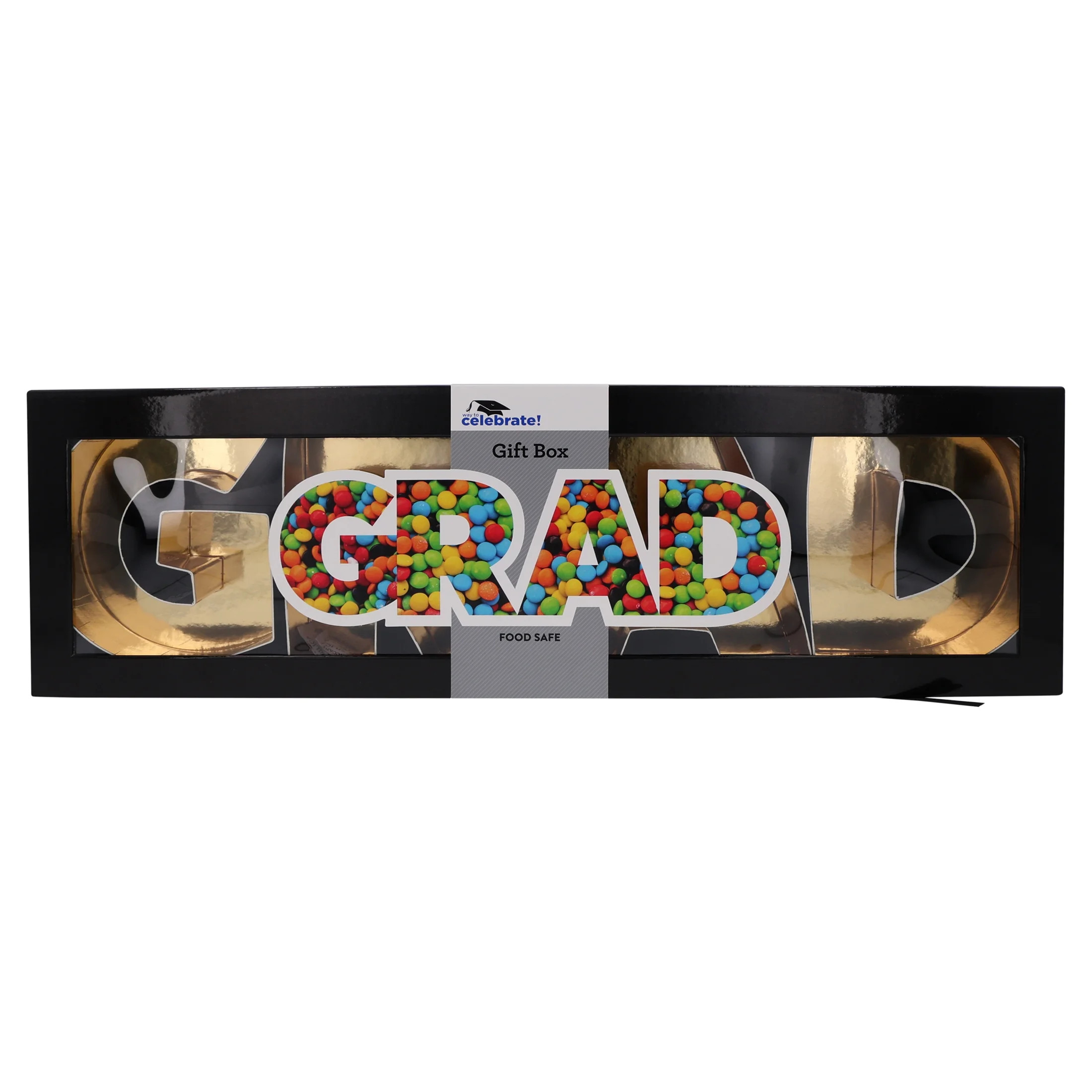 Grad Gift Box, Black and Gold, 22.5", Graduation by Way To Celebrate | Walmart (US)