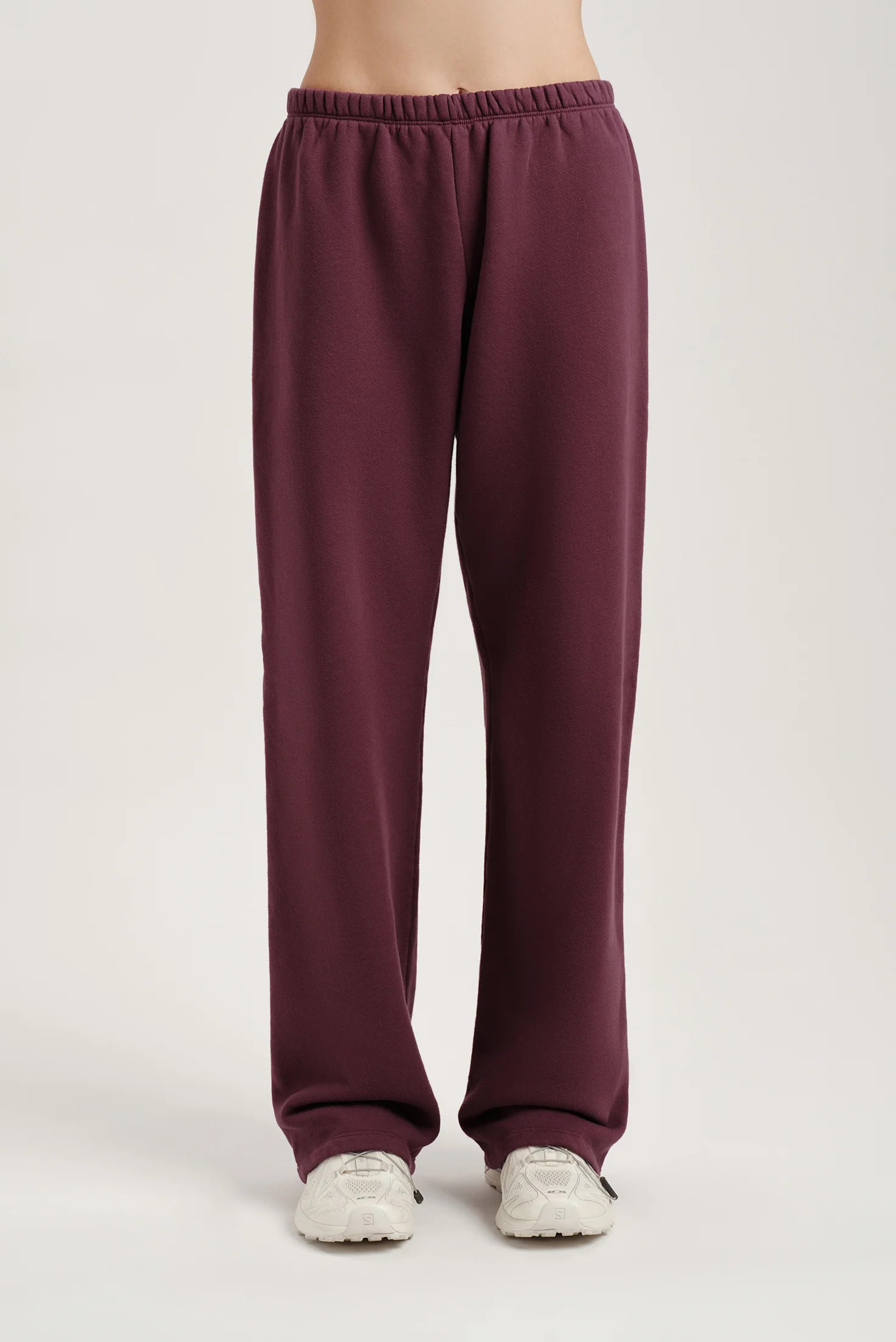 MIDWEIGHT SWEATS STAPLE STRAIGHT LEG SWEATPANTS - ROSEBUD (BURGUNDY) | SET Active