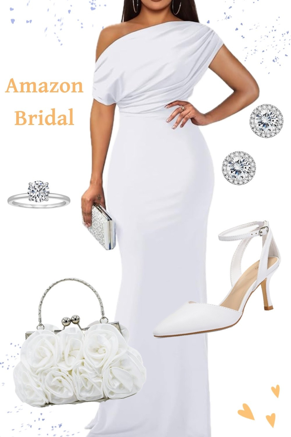 Affordable wedding day outfit for the bride to be. Bridal dress and accessories on Amazon. 

Reception dress, courthouse elopement dress, long white dress, minimalist wedding dress, or microwedding dress. 

#LTKWedding #LTKSeasonal