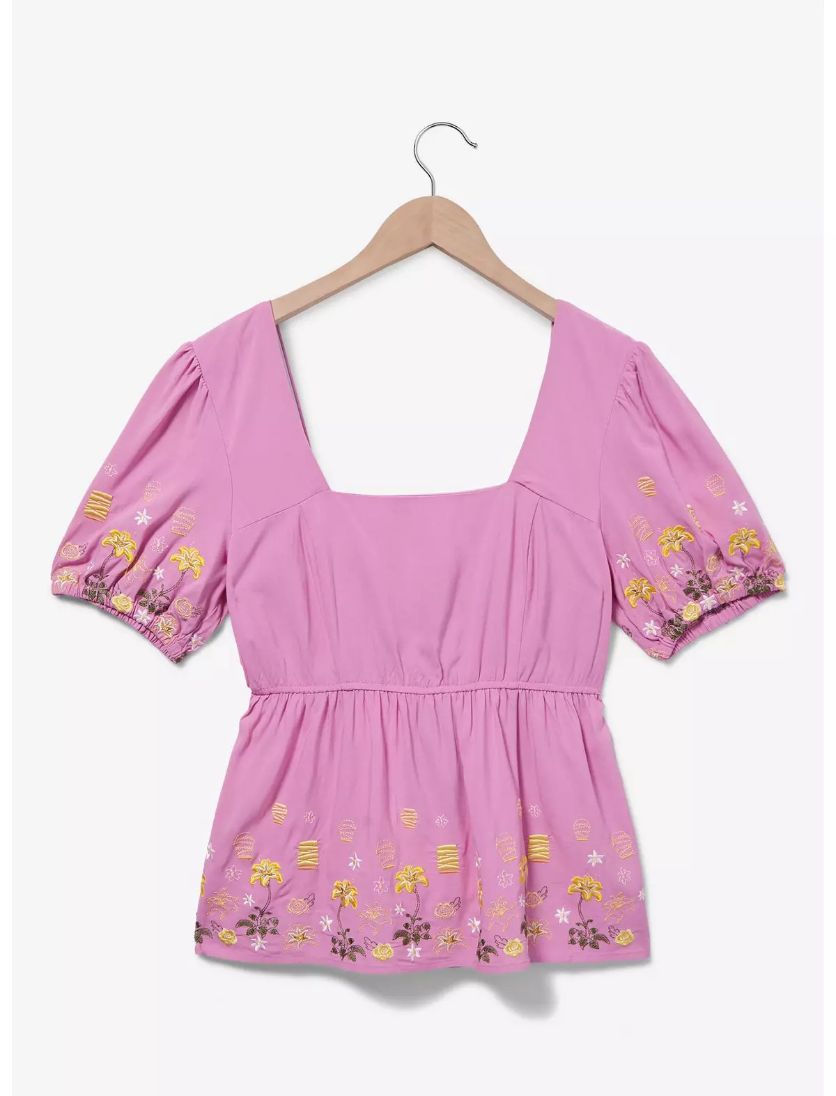 Disney Tangled Lanterns and Flowers Women's Plus Size Smock Top — BoxLunch Exclusive | BoxLunch