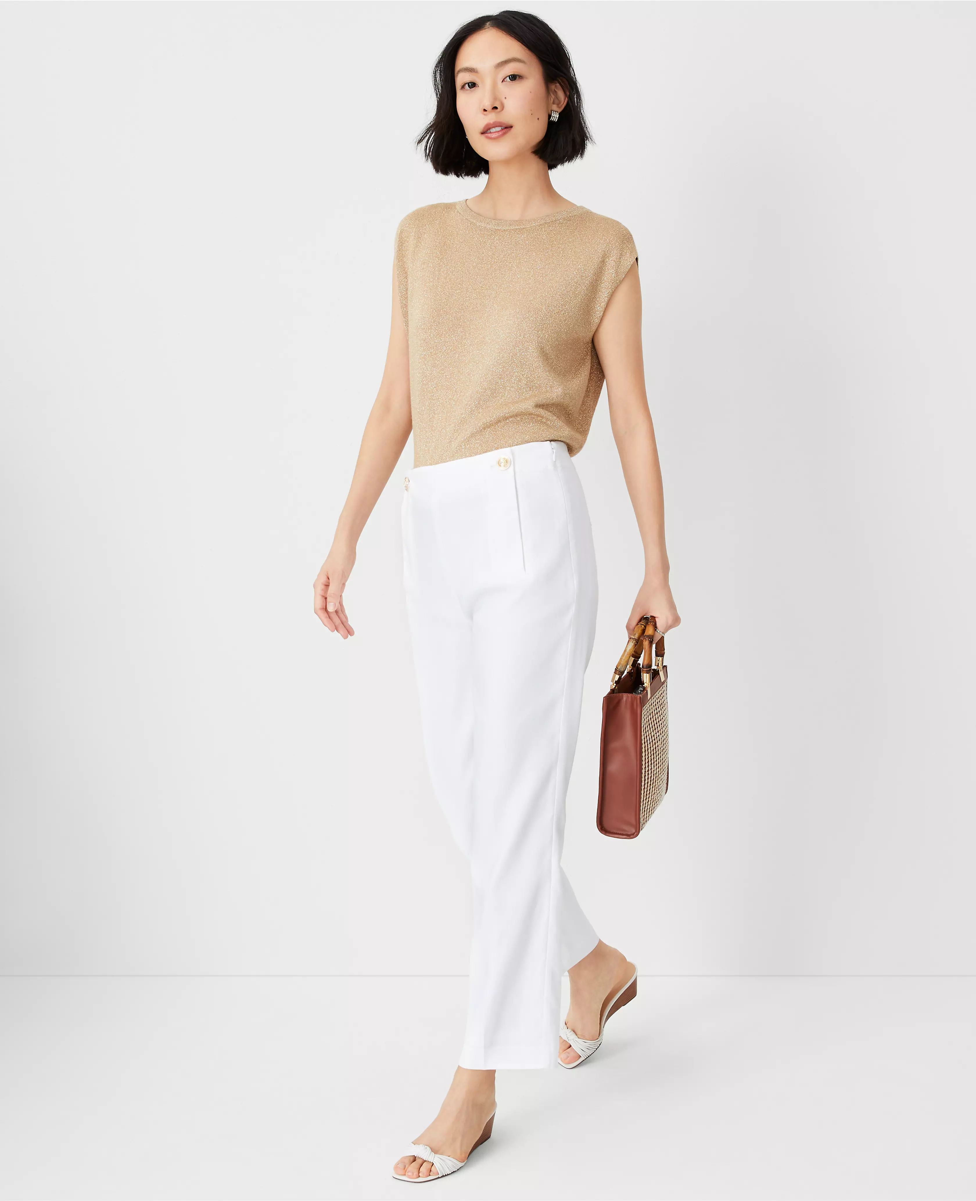 The Petite Pencil Sailor Pant in Linen Twill | Ann Taylor (US)