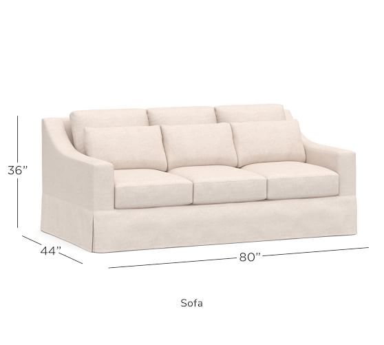 York Slope Arm Deep Seat Slipcovered Sofa | Pottery Barn (US)