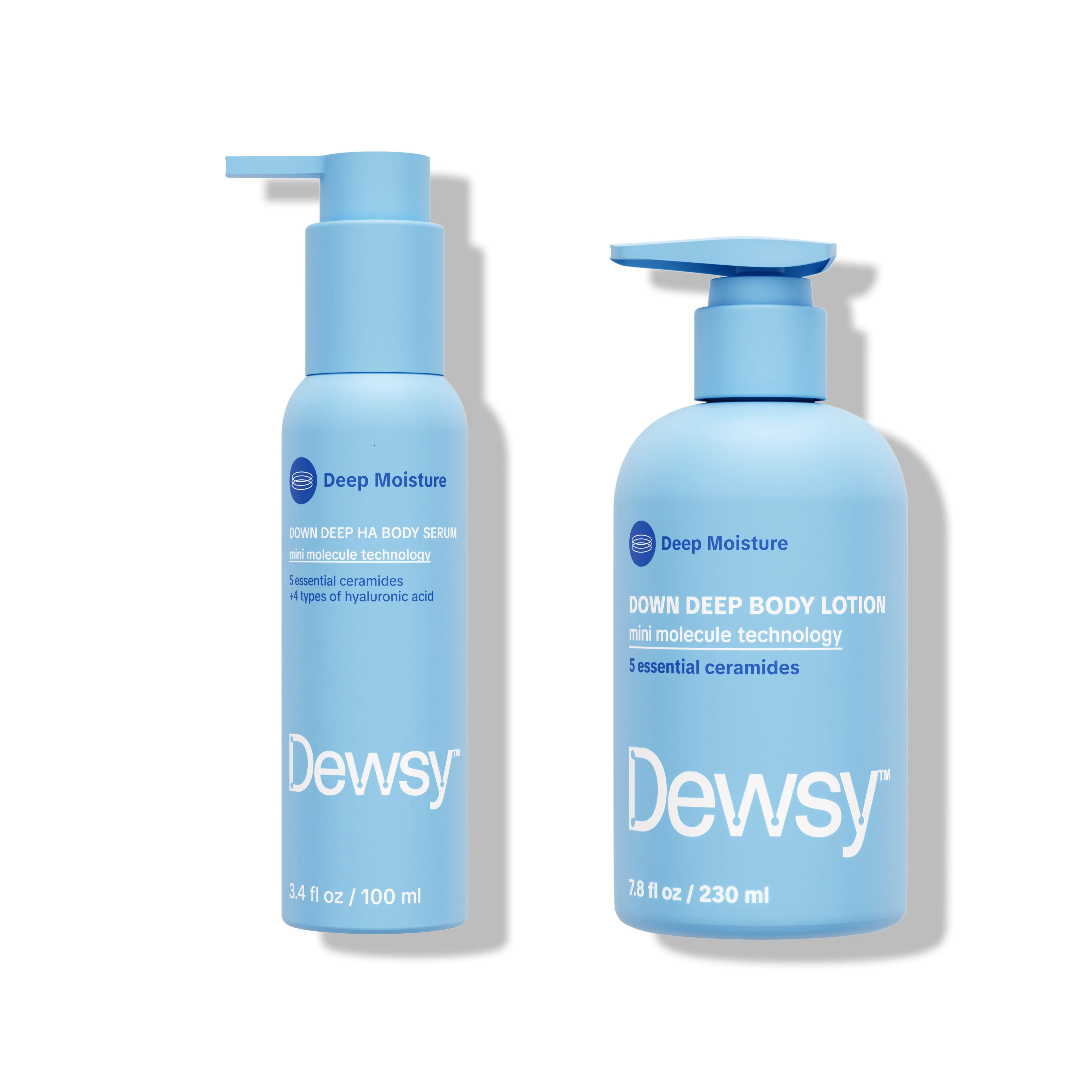 Down Deep Body Care Bundle · Body Serum and Body Lotion 3.4oz Serum + 7.8oz Lotion | Dewsy