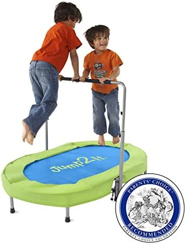 HearthSong Jump2It Fold 'n Store Indoor Trampoline, Holds Up to 180 lbs., 56" L x 35" W x 9" H | Amazon (US)