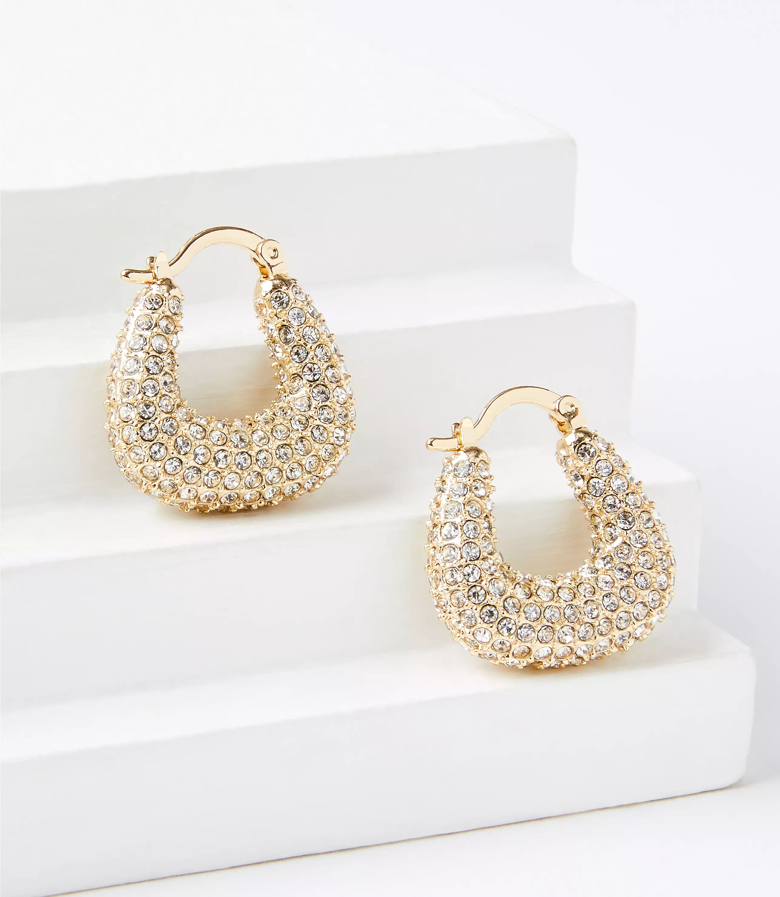 Crystal Hoop Earrings | LOFT