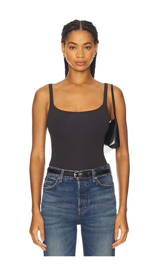 SKIMS Fits Everybody Square Neck Bodysuit in Black. - size XXL | Revolve Clothing (Global)