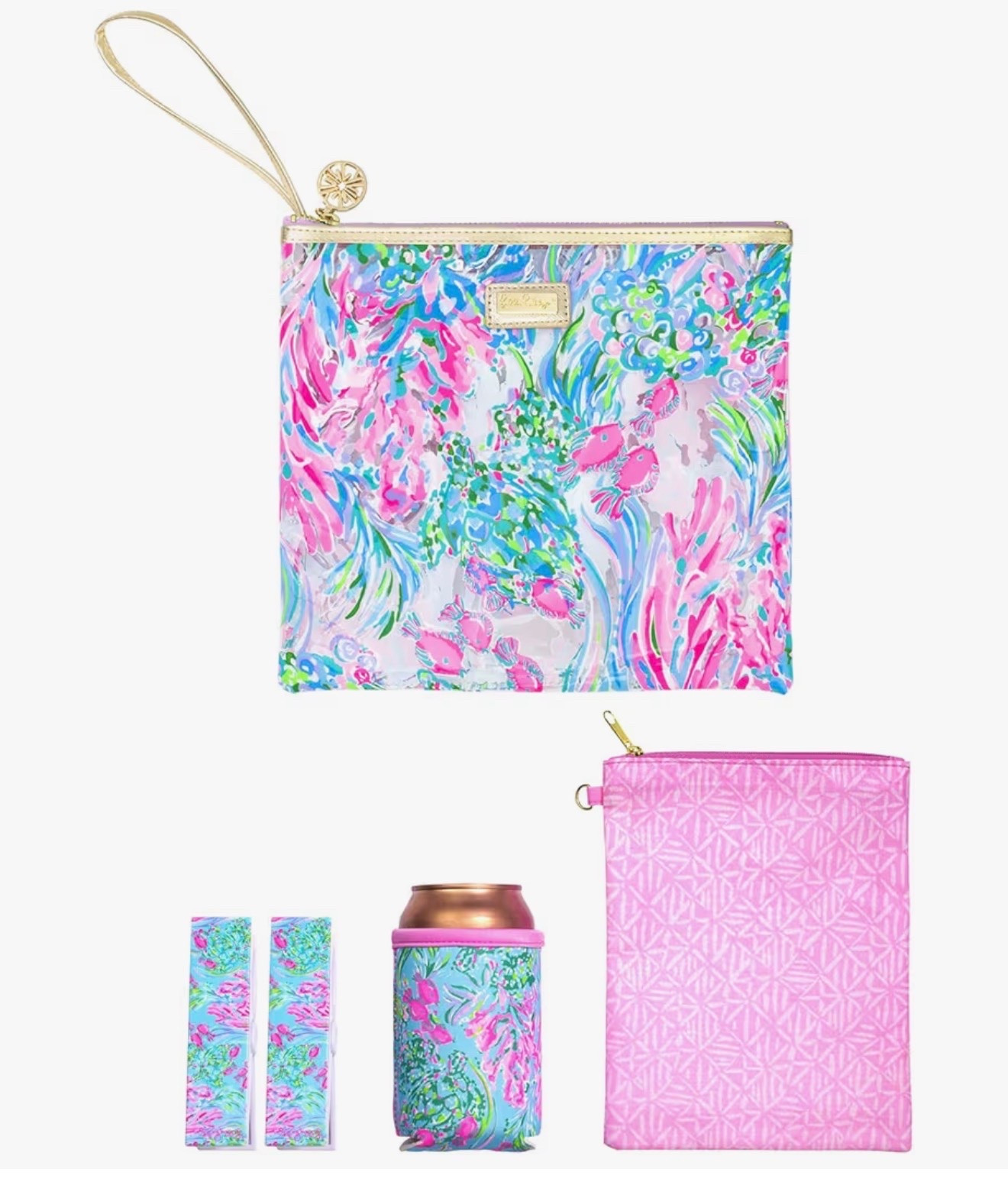 Lilly Pulitzer Water Resistant Vinyl Beach Day Pouch, Zipper Bag Includes Drink Hugger, Small Pouch, and Towel Clips

#LTKdayinmylife #LTKootd #LTKmomlife