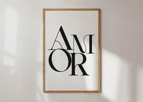 Amor print, love quote, typography print, Spanish word art, Spanish print, romance quote, printab... | Etsy (US)