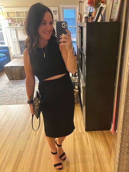 Cutest black cutout dress! Slit on the side adds a flirty and fun look for a bachelorette or cocktail party! 

#LTKfindsunder50 #LTKstyletip #LTKparties