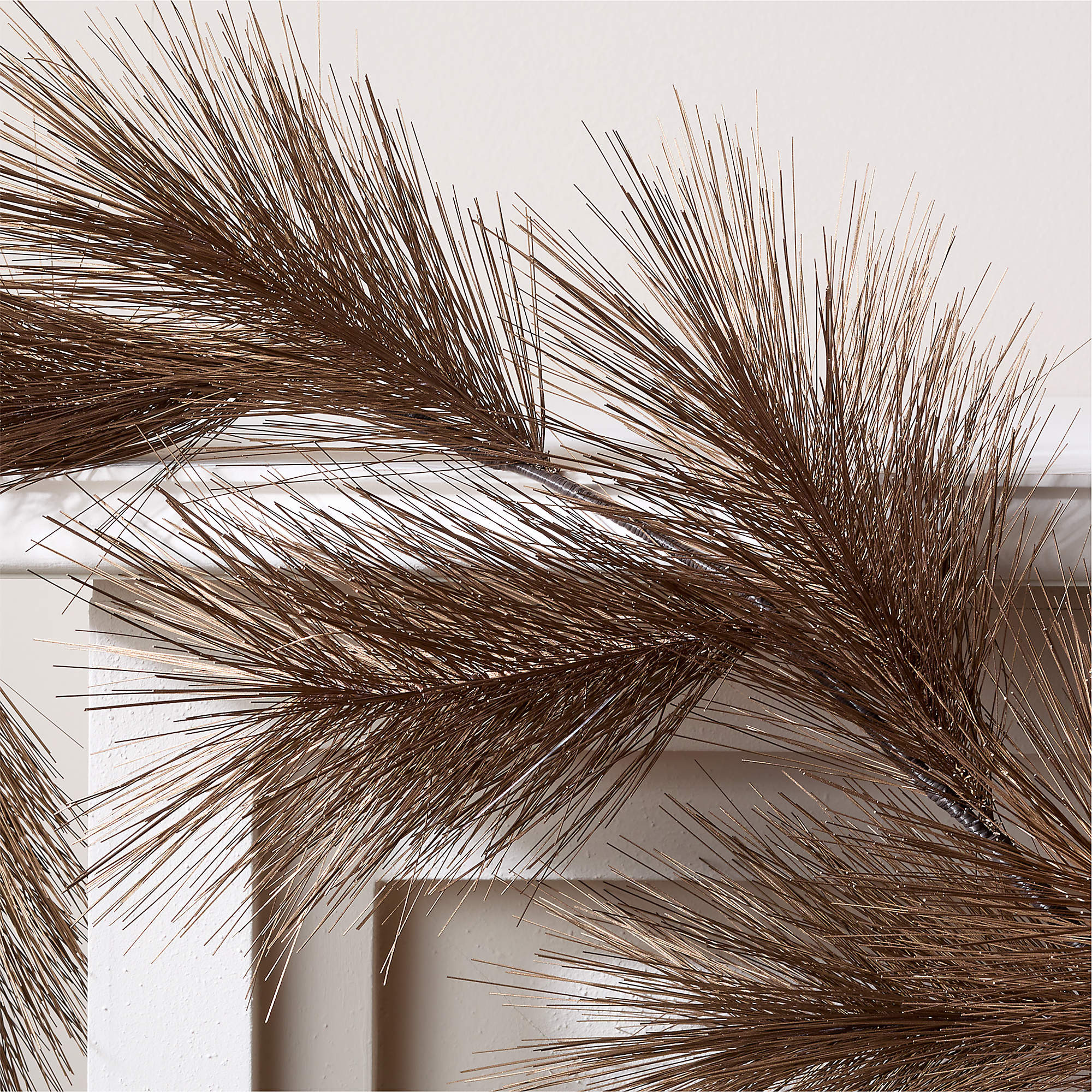 Faux Bronze Pine Holiday Garland 84" + Reviews | CB2 | CB2