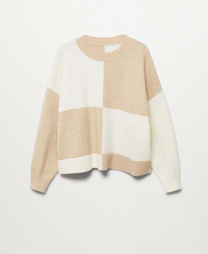 MANGO Women's Checks Knitted Sweater & Reviews - Sweaters - Women - Macy's | Macys (US)