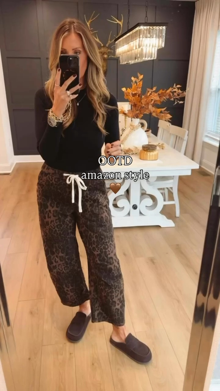 These cozy leopard-print pants are perfect for running errands or relaxing at home. The soft fabric and relaxed fit make them my go-to for Amazon finds that feel like a splurge but are so affordable. I love pairing them with a simple black top and easy slip-on shoes for effortless style.

leopard print pants, Amazon fashion find, cozy loungewear, casual style, everyday outfit, mom style, Amazon try-on, comfortable clothing, chic loungewear, versatile fashion, wardrobe staple, TheMomInStyle

#LTKOver40 #LTKSaleAlert #LTKootd