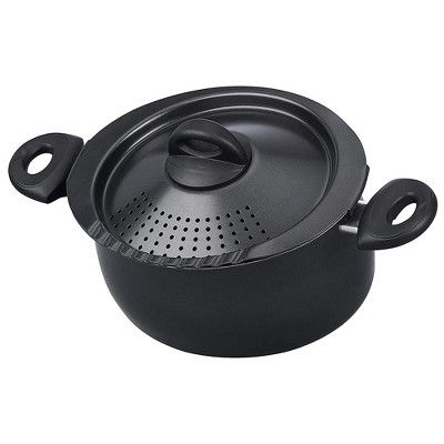 Bialetti 7265 2 In 1 Nonstick Aluminum 5 Quart Oval Shaped Kitchen Pasta Pot with Lockable Strain... | Target