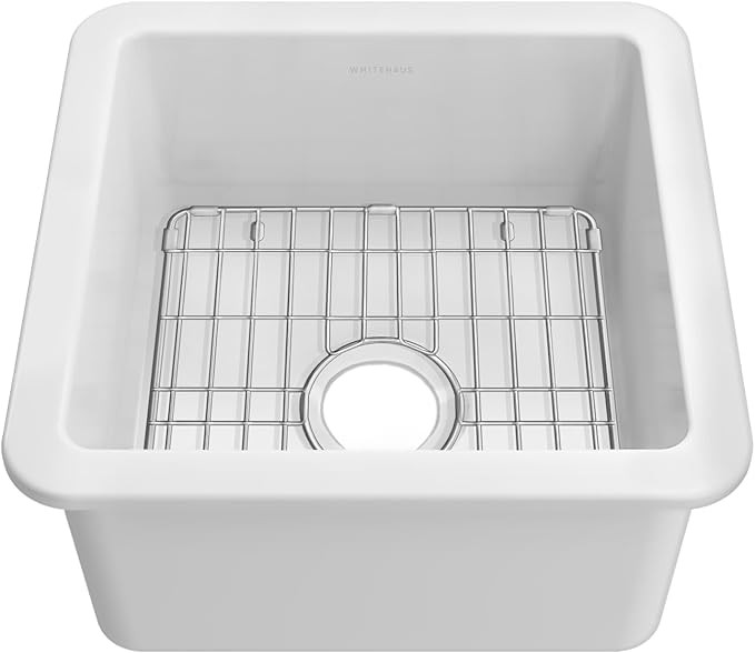 Whitehaus Collection Undermount/Drop-in Fireclay Kitchen Sinks, Stainless Steel Grid Included (Wh... | Amazon (US)