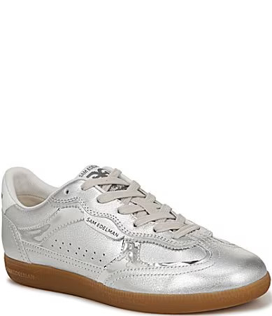 Sam Edelman Kallen Gum Sole Leather Perforated Detail Lace Up Sneakers - 9.5 | Dillard's