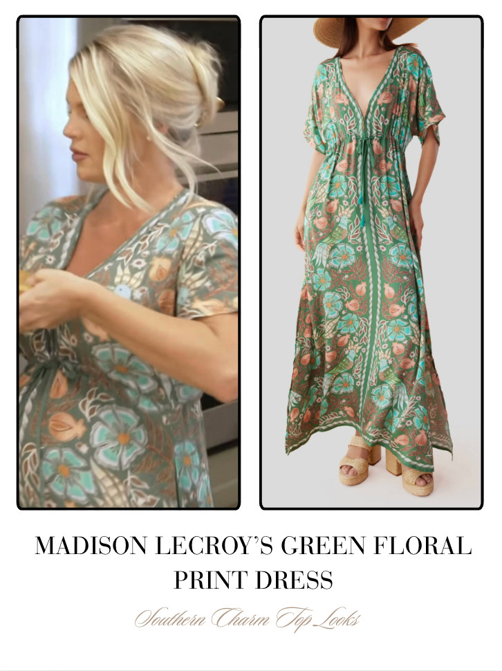 Madison LeCroy's Green Floral Print Dress 

 