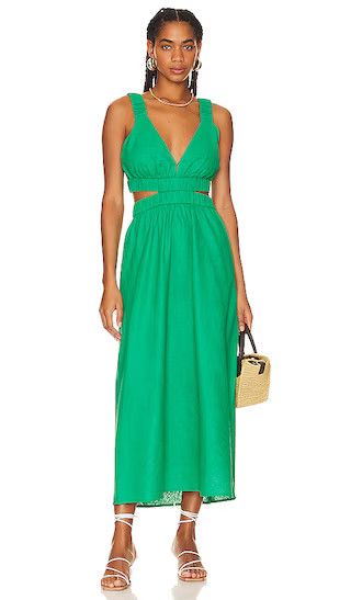 Virgo Midi Dress in Green | Revolve Clothing (Global)