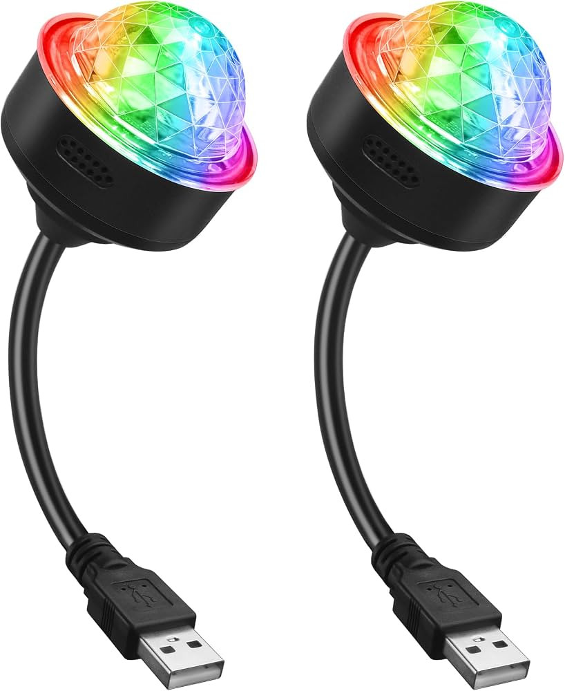 Luditek Mini Disco Ball Light with Flexible USB Extender, Sound Activated Strobe Party Lights for... | Amazon (US)