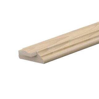 Stair Parts 6045 8 ft. Unfinished Poplar Shoe Rail with Crown Fillet | The Home Depot