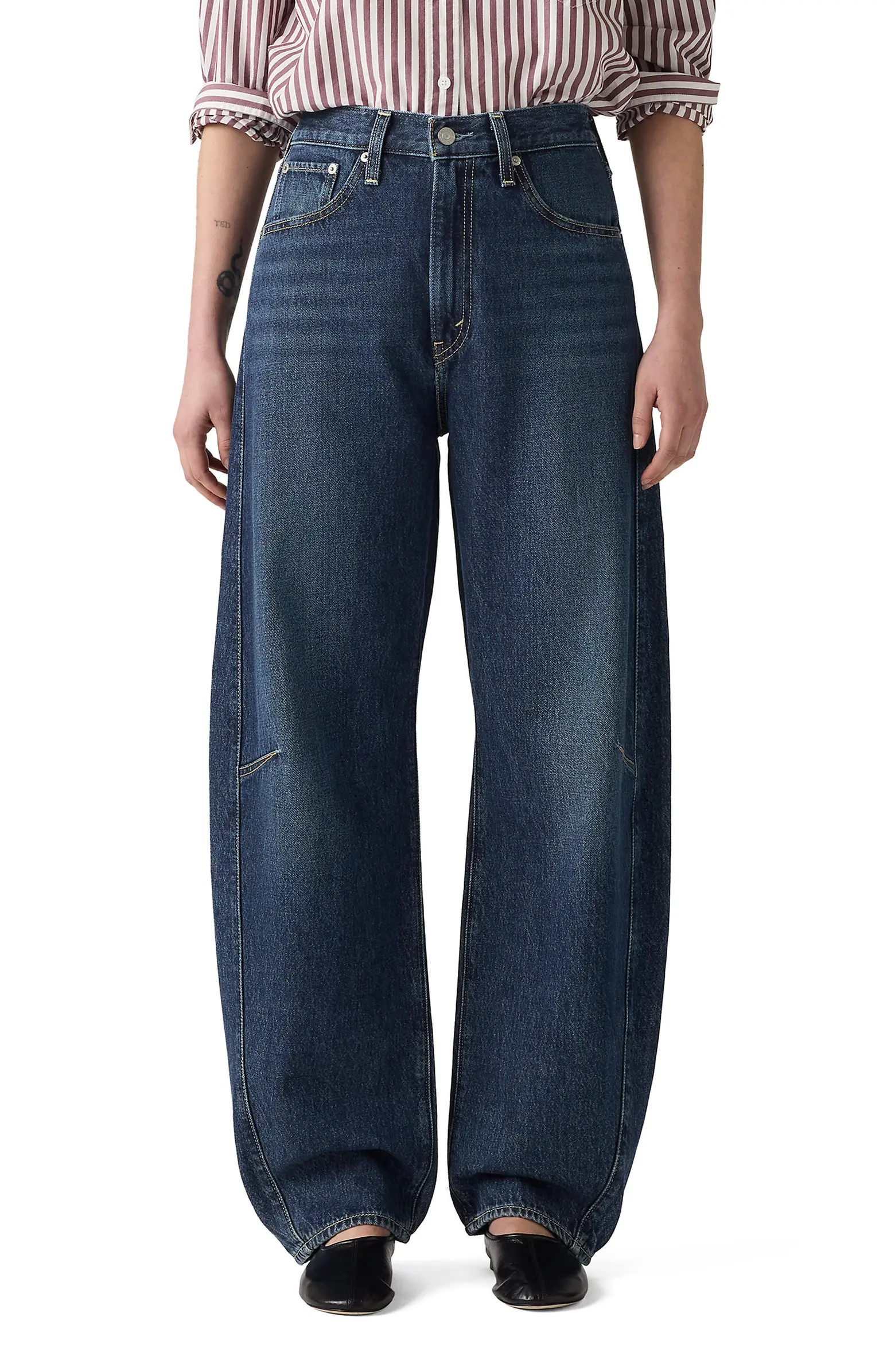 Levi's Cinch High Waist Barrel Jeans | Nordstromrack | Nordstrom Rack