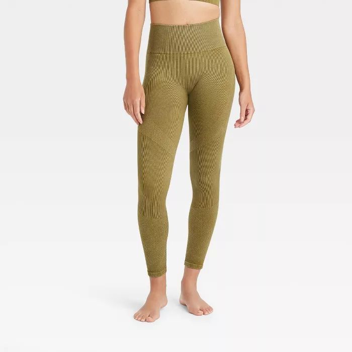 Women's High-Rise Ribbed Seamless 7/8 Leggings - JoyLab™ | Target