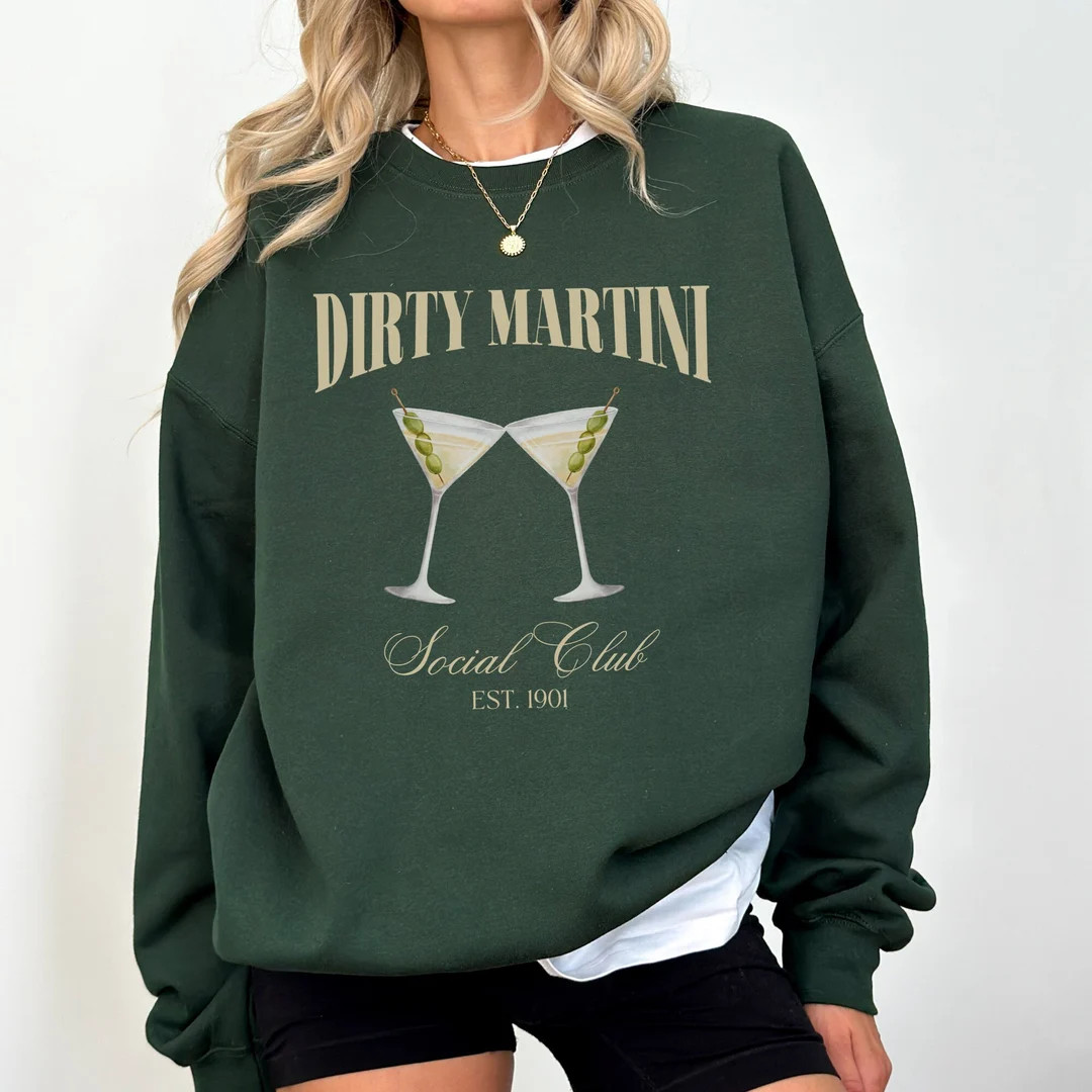 Dirty Martini Sweatshirt Dirty Martini Social Club Sweatshirt - Etsy | Etsy (US)