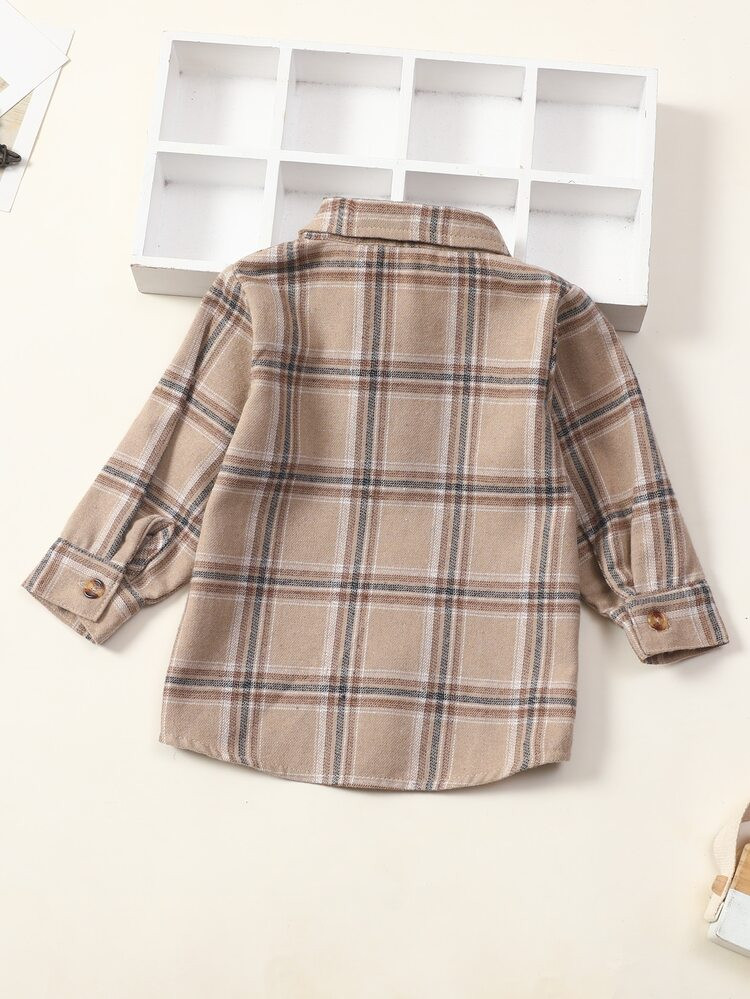 Baby Plaid Button Up Top | SHEIN