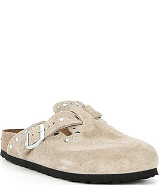 Birkenstock Women's Boston Suede Rivet Studded Clogs - 11 | Dillard's