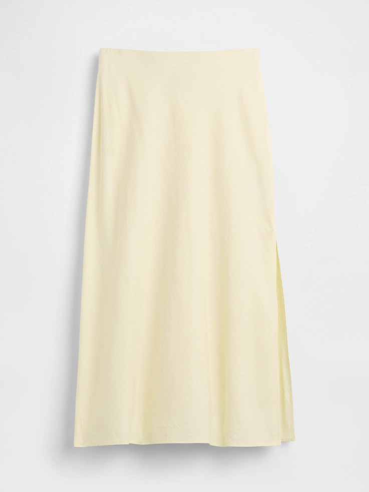 Linen-Blend Maxi Slip Skirt | Gap (US)