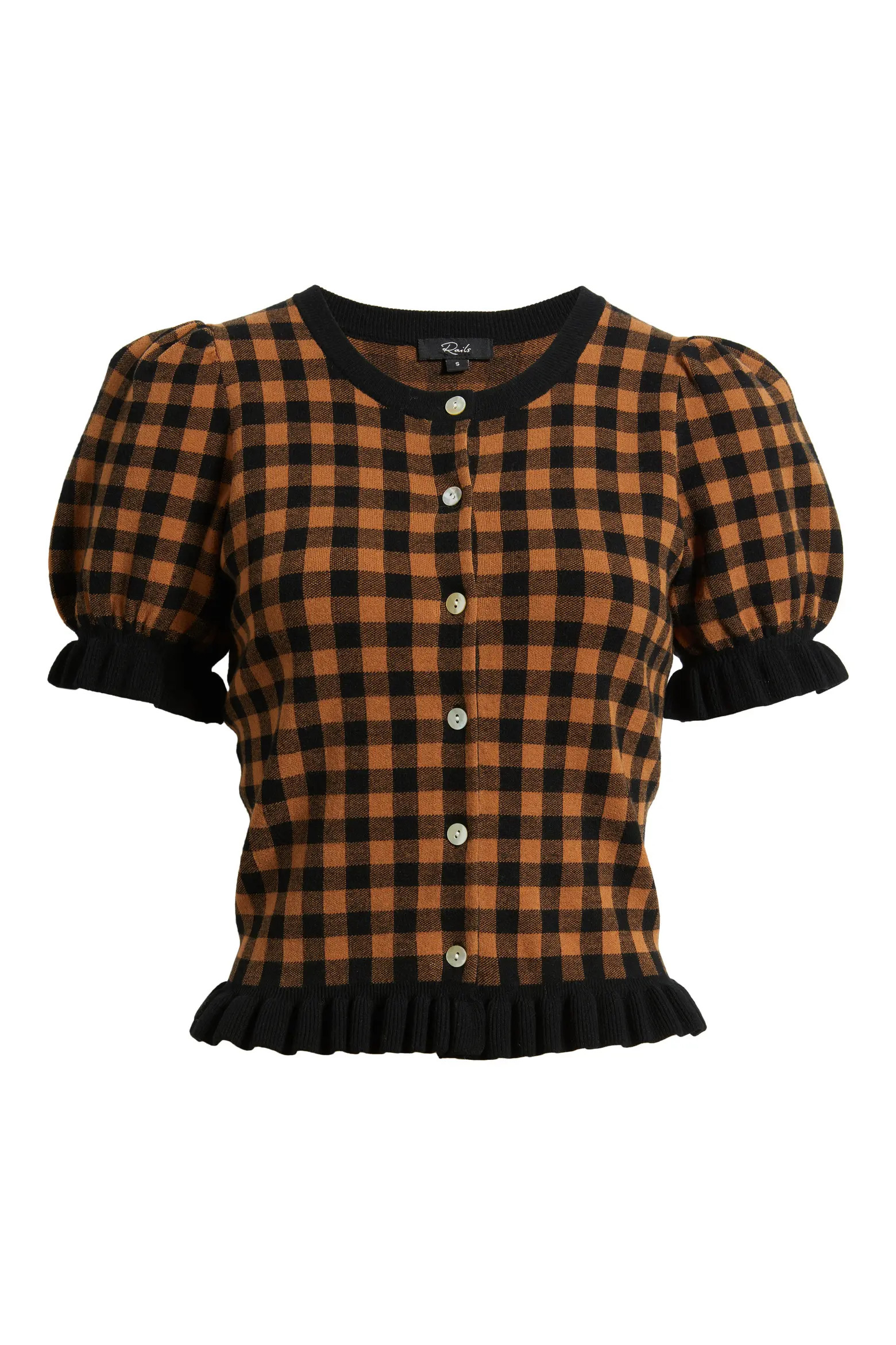Lora Gingham Short Sleeve Cardigan (Women) | Nordstrom | Nordstrom