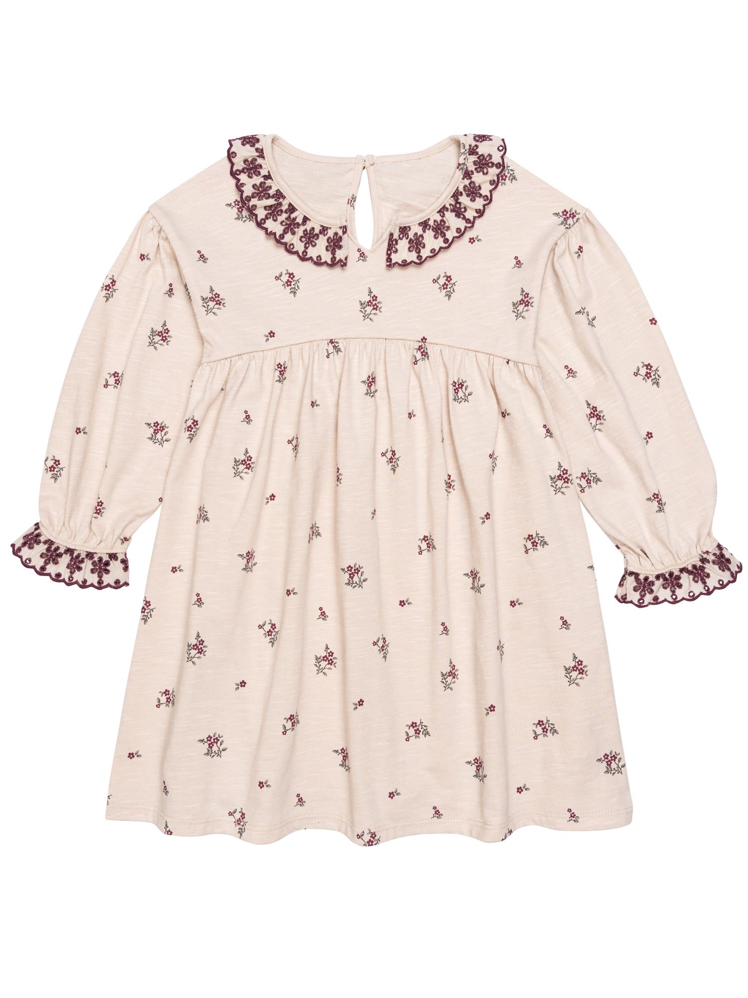 Modern Moments by Gerber Toddler Girl Dress with Neck Ruffle and Embroidery, Sizes 12 Months - 5T | Walmart (US)