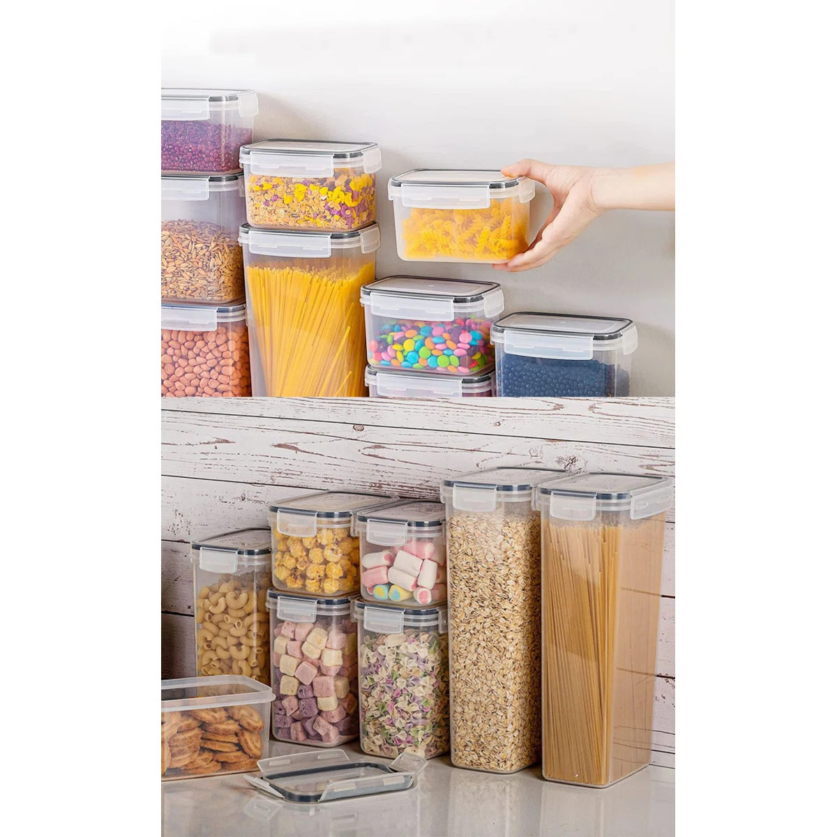 Daleah Stackable Airtight Sealed food storage containers -24 pieces, kitchen organization set, fr... | Wayfair North America