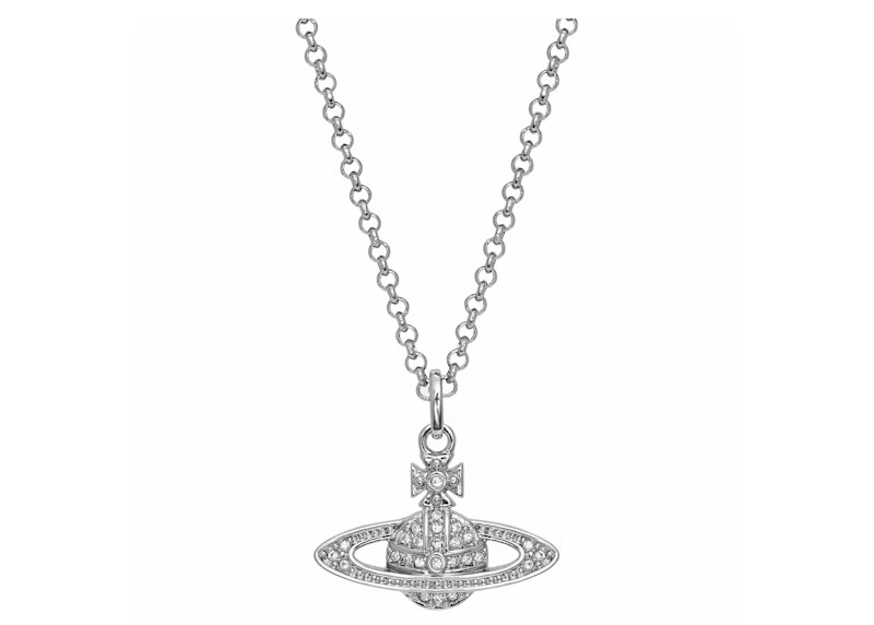 Vivienne Westwood Necklace Mini Bas Relief Pendant Silver | StockX