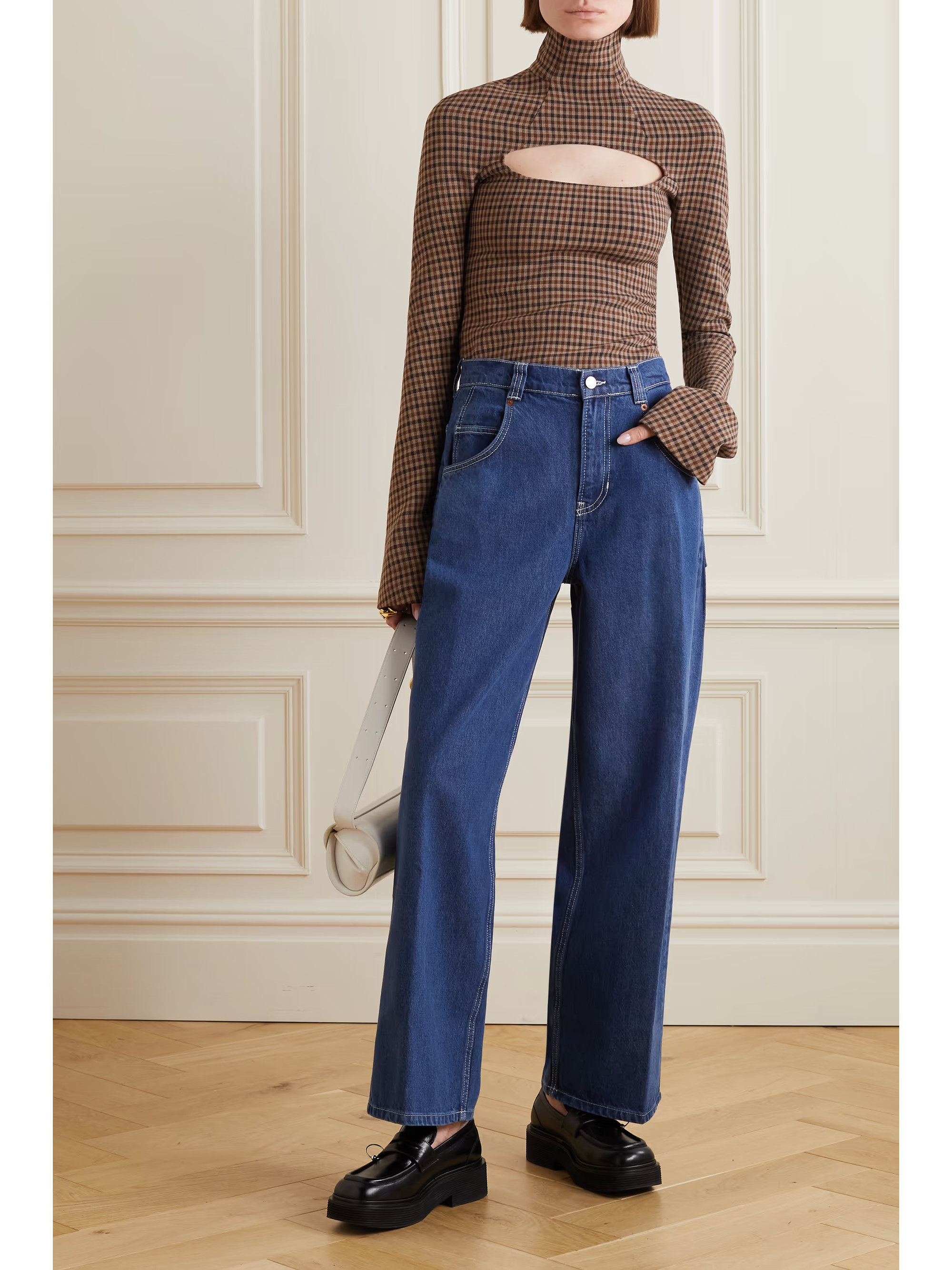 High-rise wide-leg organic jeans | NET-A-PORTER (UK & EU)